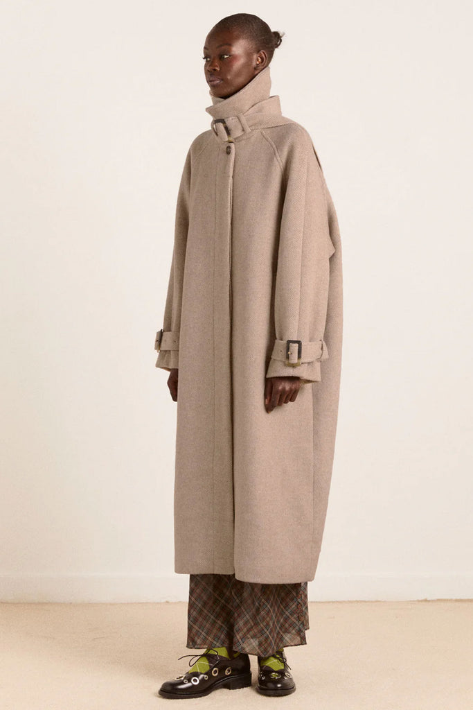 Jude Wool Coat (Oat) by Damson Madder