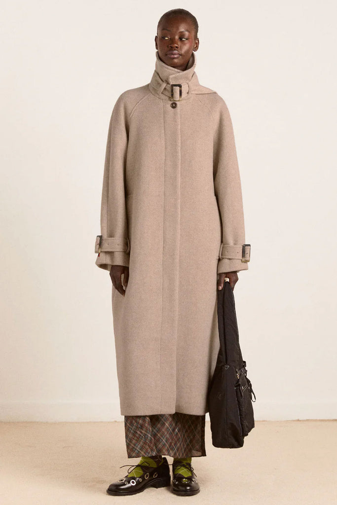 Jude Wool Coat (Oat) by Damson Madder