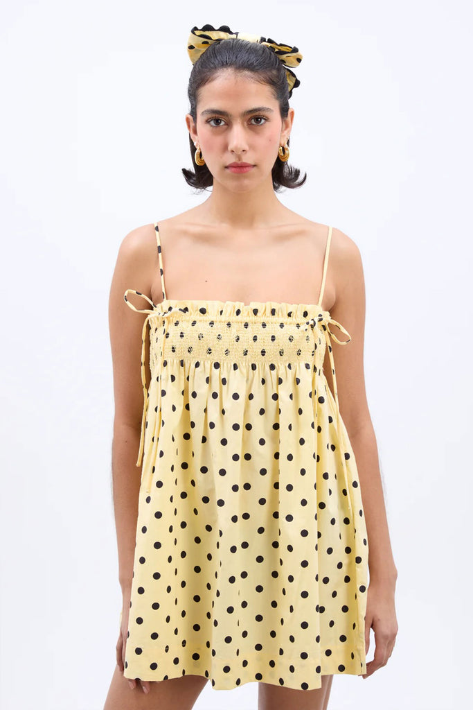 Lilo Mini Dress (Butter Spot) by Damson Madder