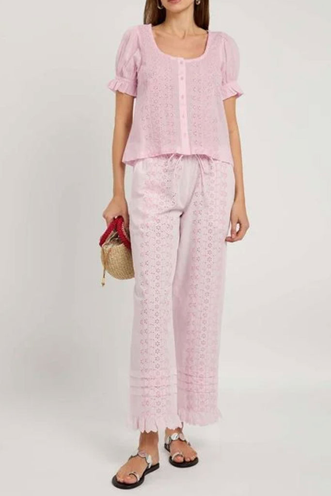 Lucinda Trousers (Pink) by Damson Madder