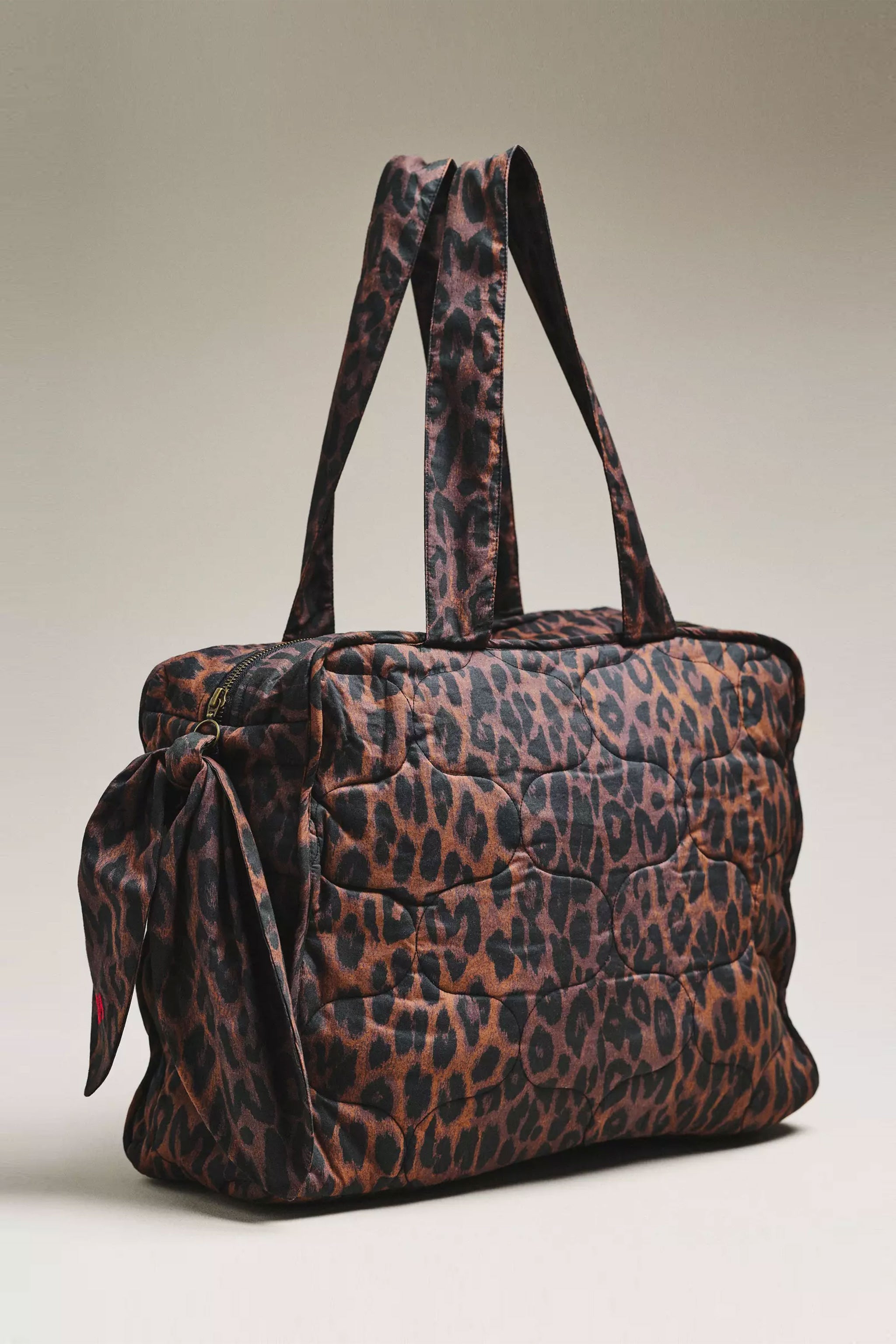 Quilted Tote Bag (Dark Leopard) | The Yo Store