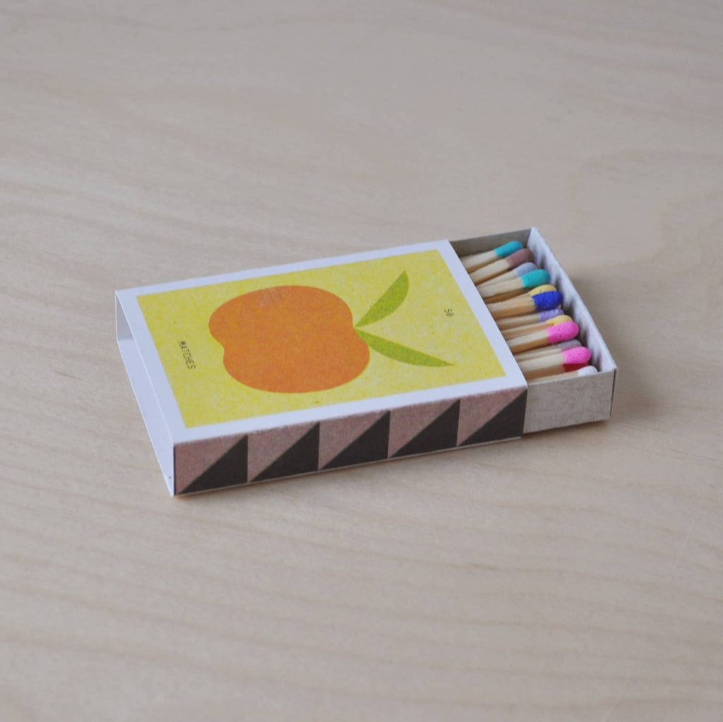 Risograph Printed Matchbox (Apple) by Sunroom