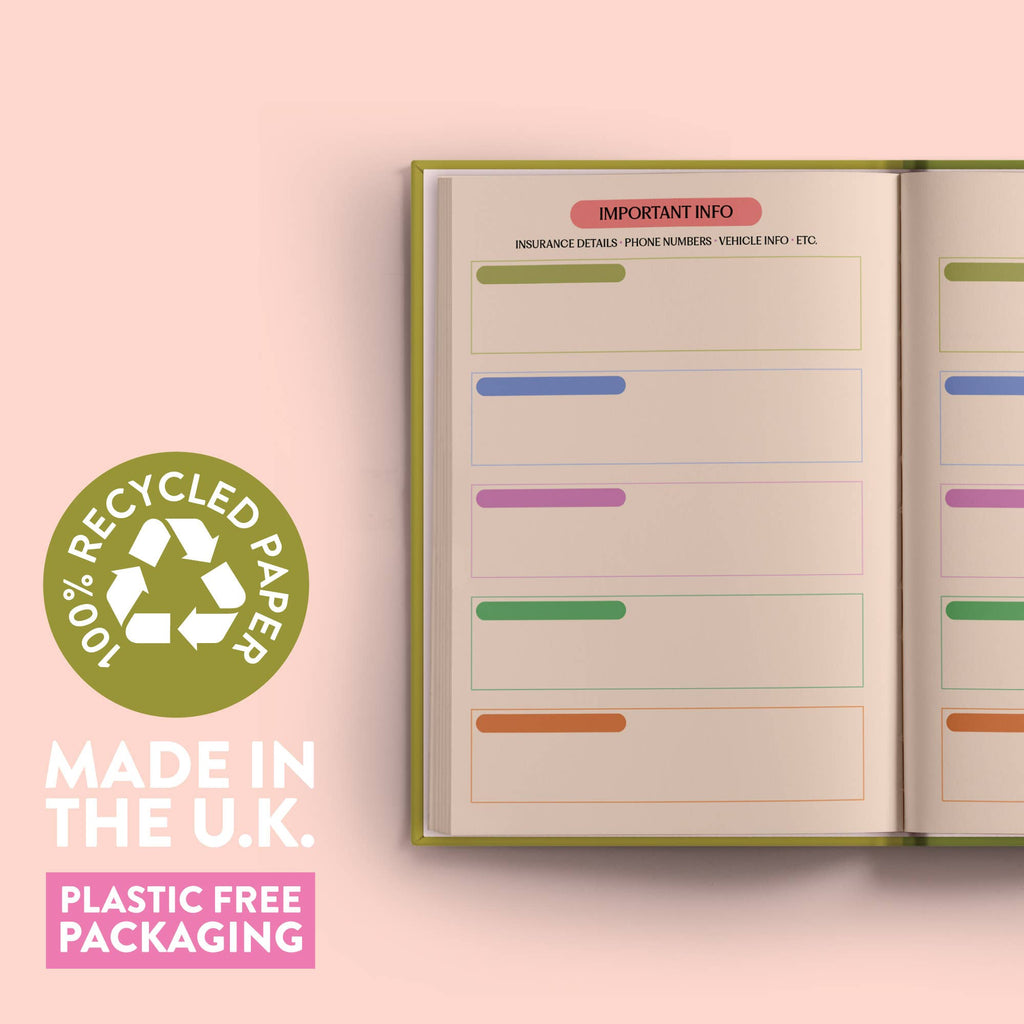 2026 A5 Weekly Diary Planner (Pistachio Stripe) by Good Tuesday