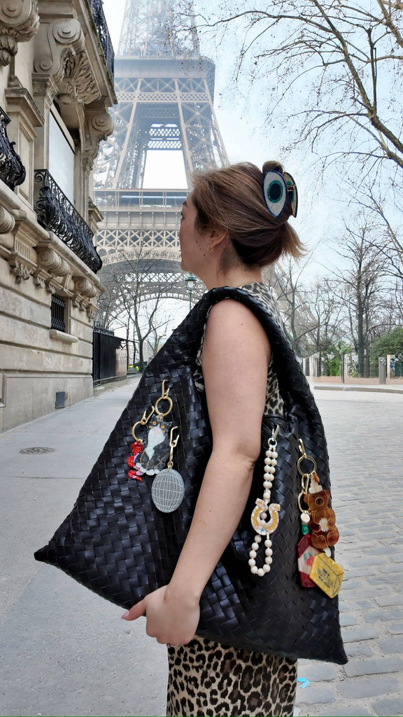 Hand-painted Butter Bag Charm + Keycharm | Eco-Friendly by Solar Eclipse