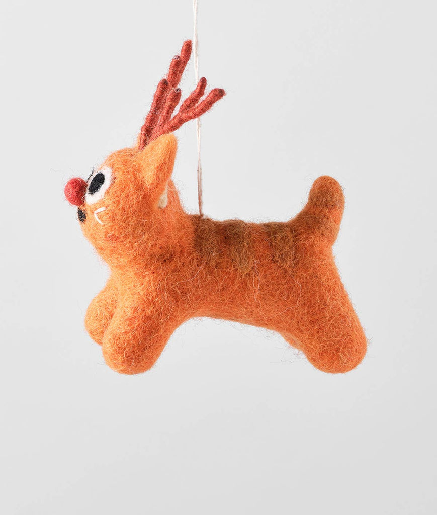 Hanging Felt Ornament (Rudy) by Wrap