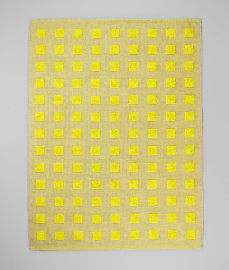 Squares Tea Towel (Oat/Yellow) by Wrap