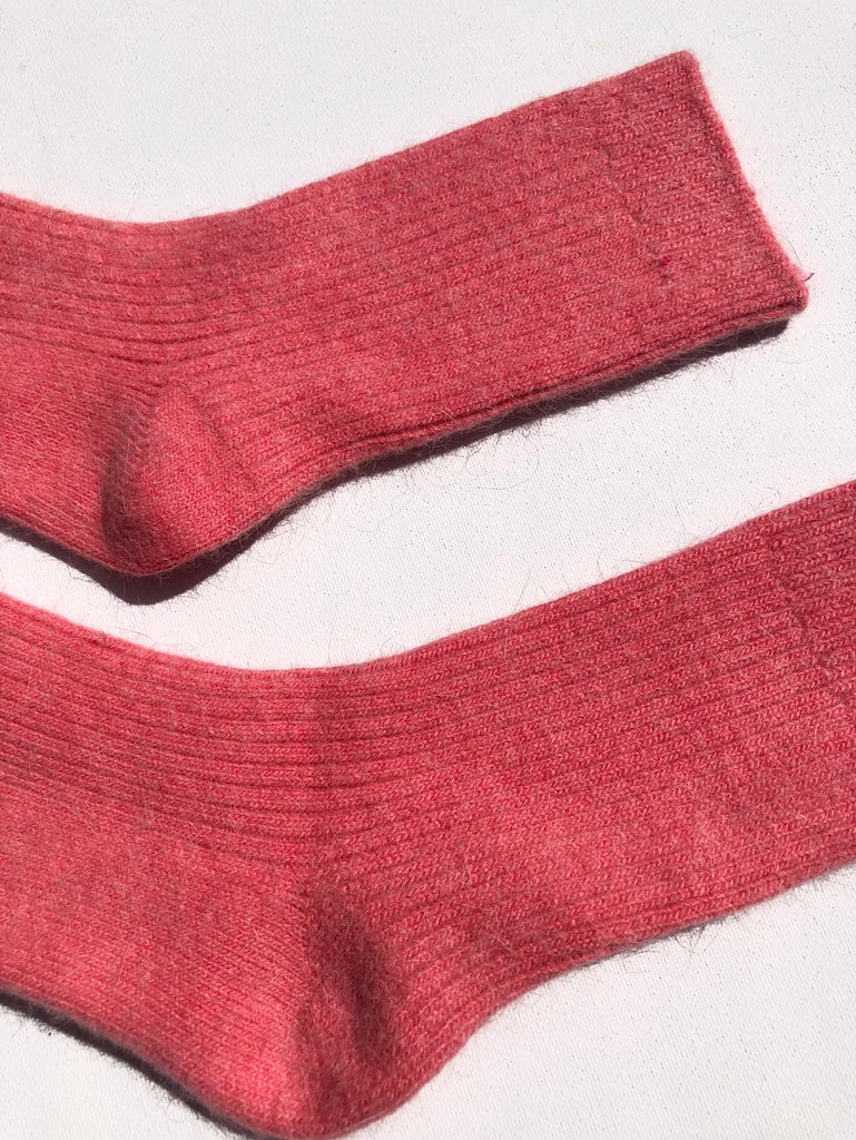 Angora Wool Socks (Pink Diamond) by Billy Bamboo