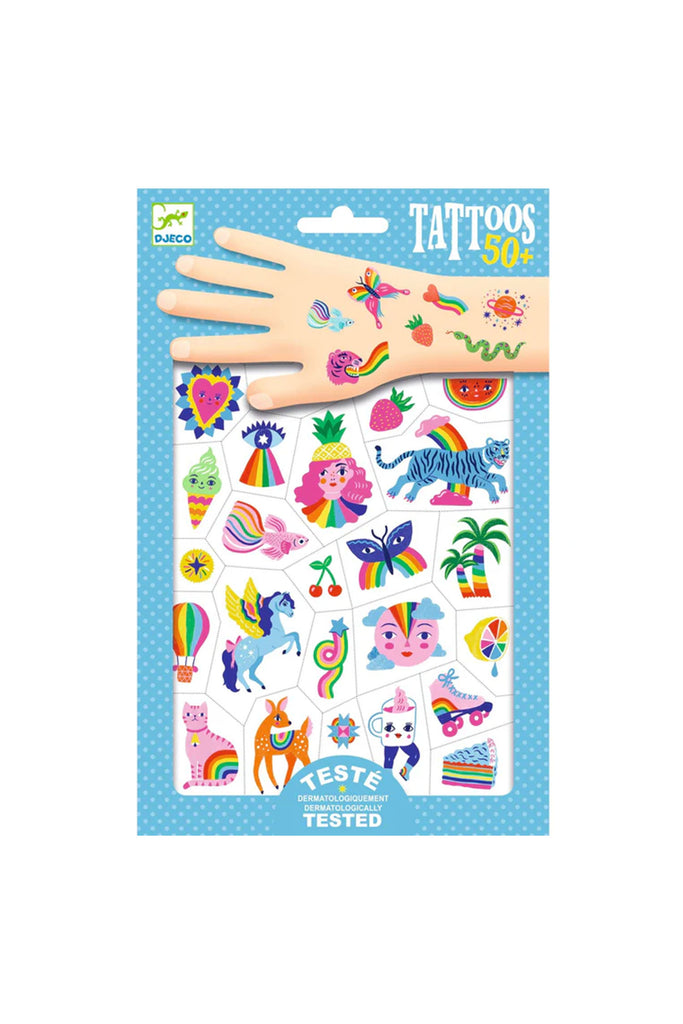 Kids Temporary Tattoos (Rainbow) by Djeco Toys