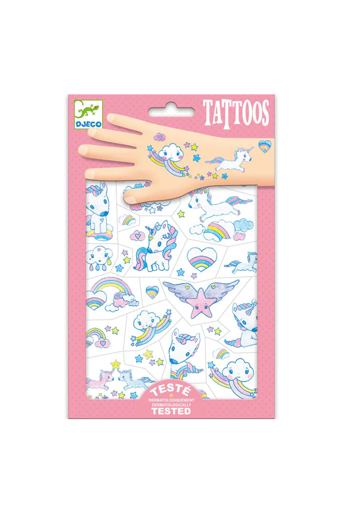 Kids Temporary Tattoos (Unicorns) by Djeco Toys