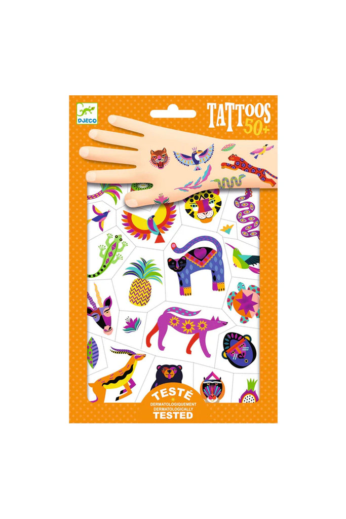 Kids Temporary Tattoos (Wild Beauty) by Djeco Toys