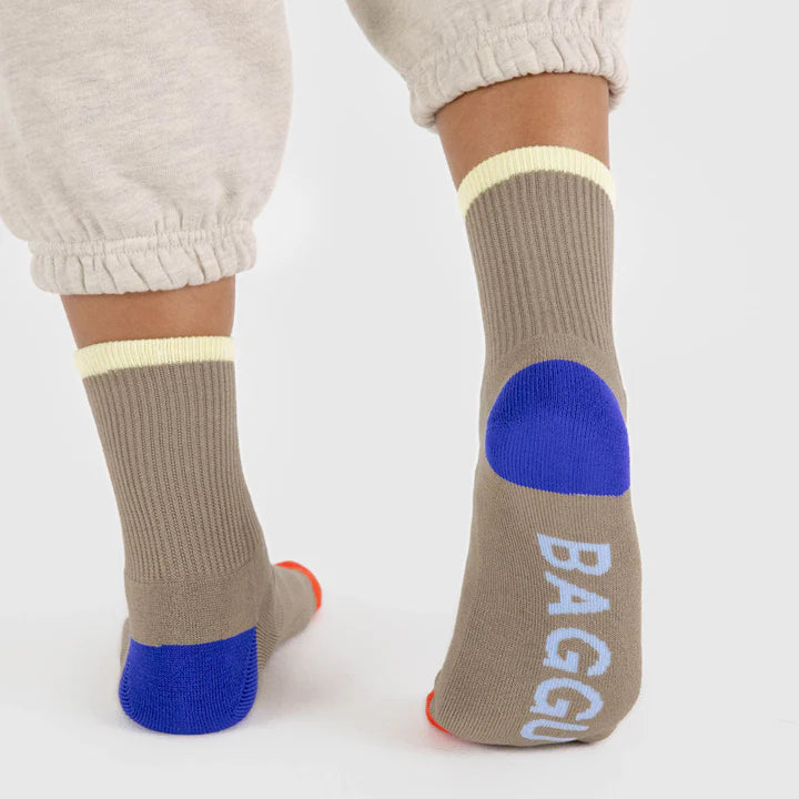 Ribbed Socks (Dove Mix) by Baggu