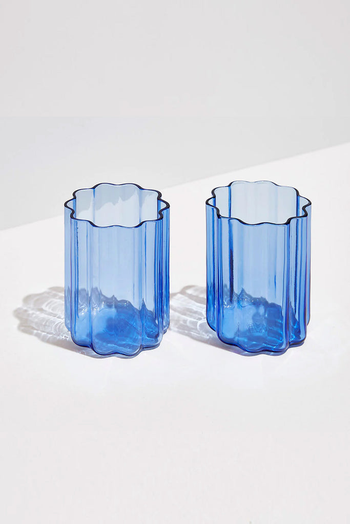 Wave Glass Set (Blue)