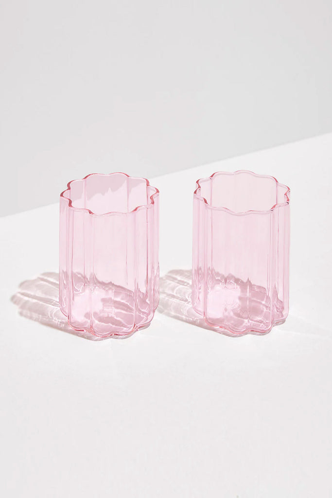 Wave Glass Set (Pink)
