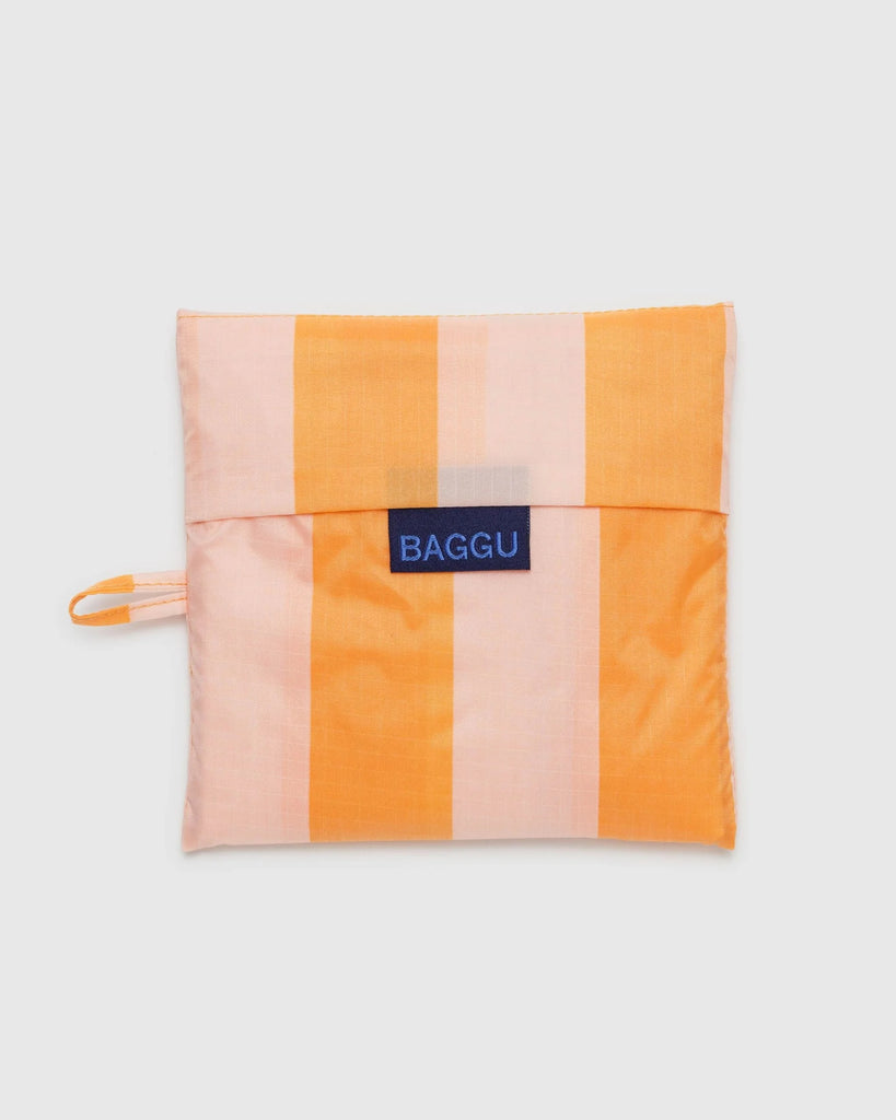 Big Reusable Tote (Tangerine Wide Stripe) by Baggu