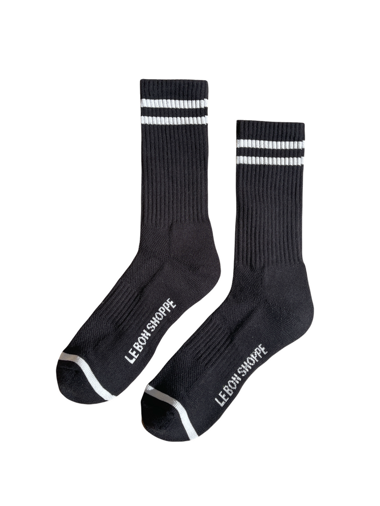 Extended Boyfriend Socks (Classic White) by Le Bon Shoppe