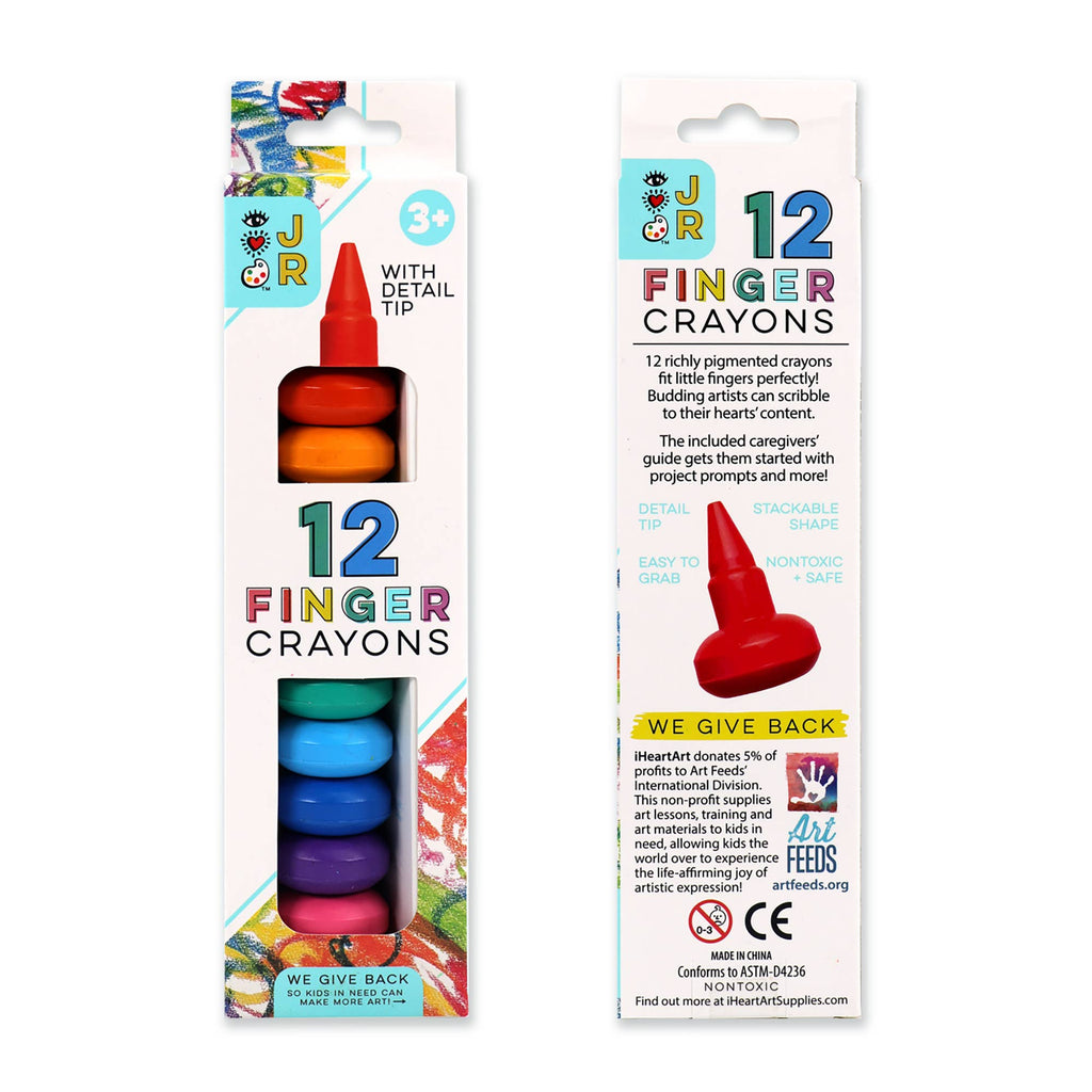 12 Finger Crayons by Bright Stripes