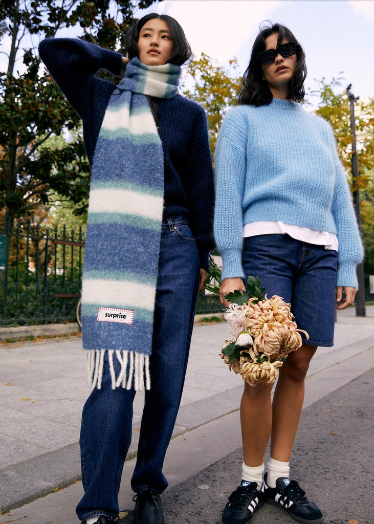 Sofia Alpaca Scarf (Blue) by surprise
