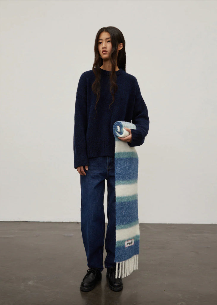 Sofia Alpaca Scarf (Blue) by surprise