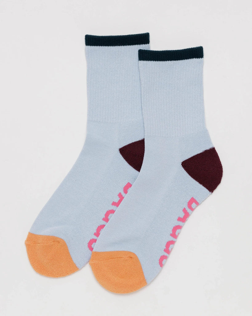 Ribbed Socks (Light Blue Mix) 2 sizes