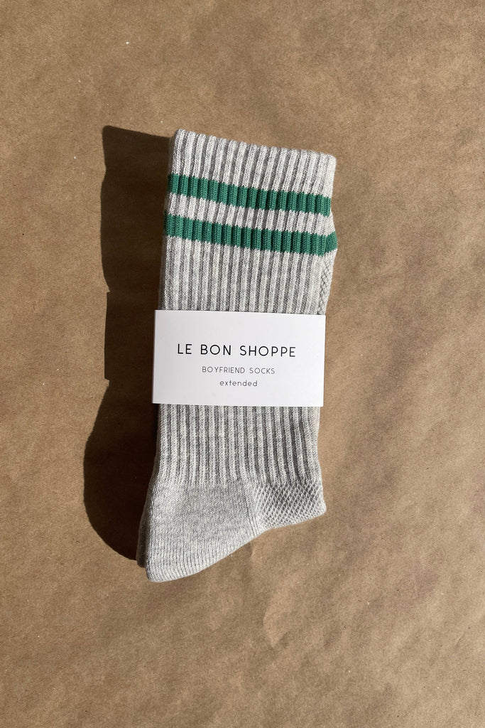 Extended Boyfriend Socks (Classic White) by Le Bon Shoppe