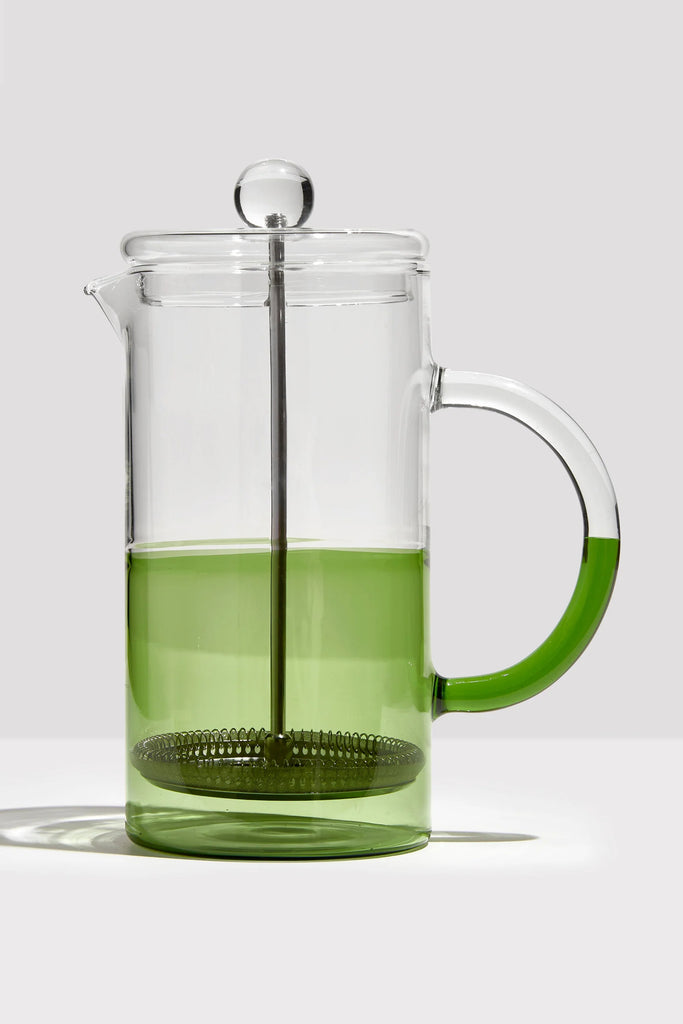 Two Tone French Press (Green/Clear) by Yo Home