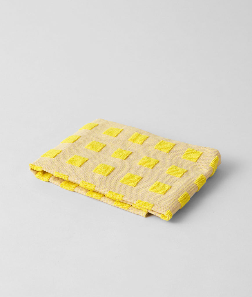 Squares Tea Towel (Oat/Yellow) by Wrap