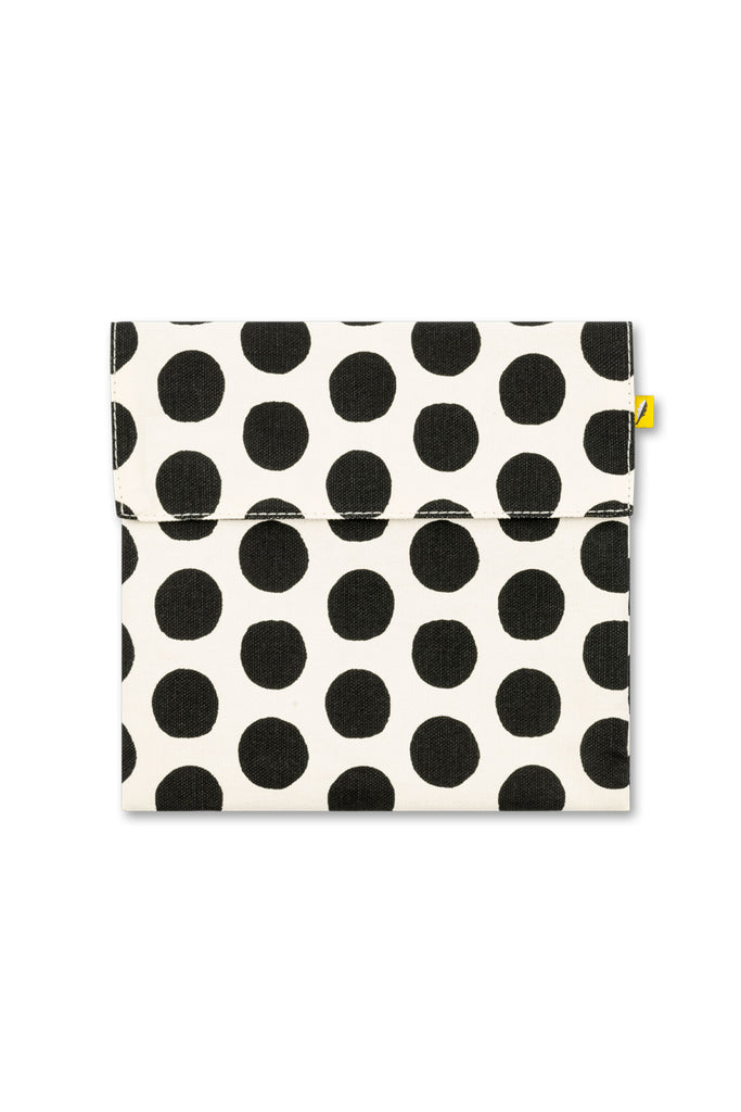 Flip Snack Bag (Dot Black & White) by Fluf