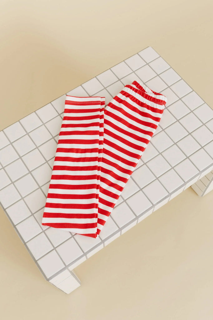 Striped Leggings (Red) by OXOX CLUB