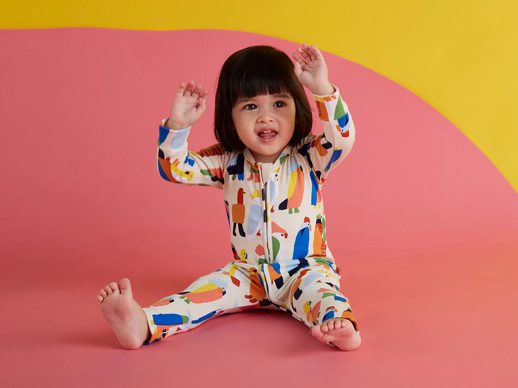 Flamin' Galahs Long Sleeve Romper by Halcyon Nights