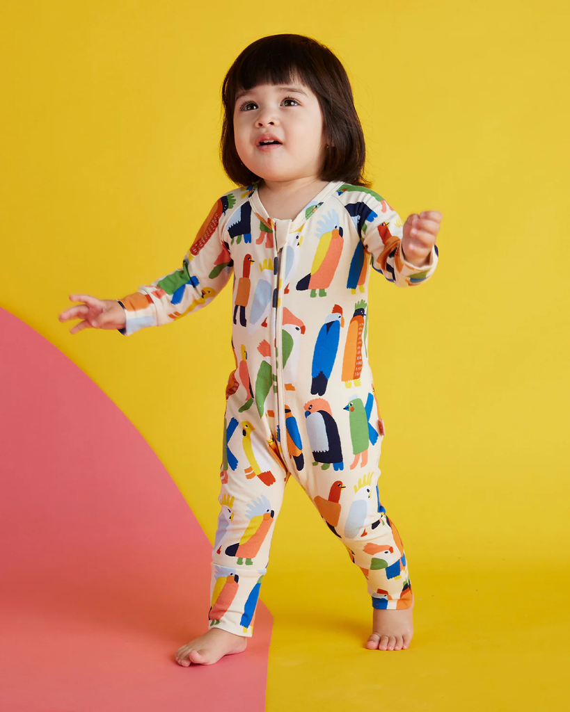 Flamin' Galahs Long Sleeve Romper by Halcyon Nights