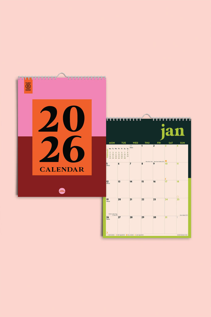 2026 A4 Bold Block Calendar by Good Tuesday