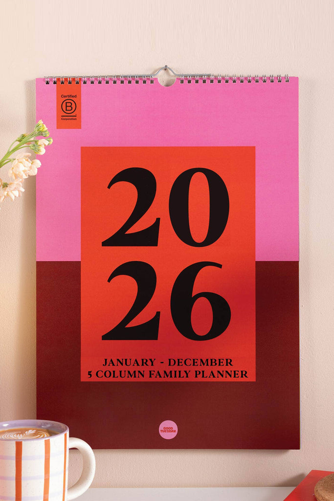 2026 A3 Family Planner Calendar by Good Tuesday