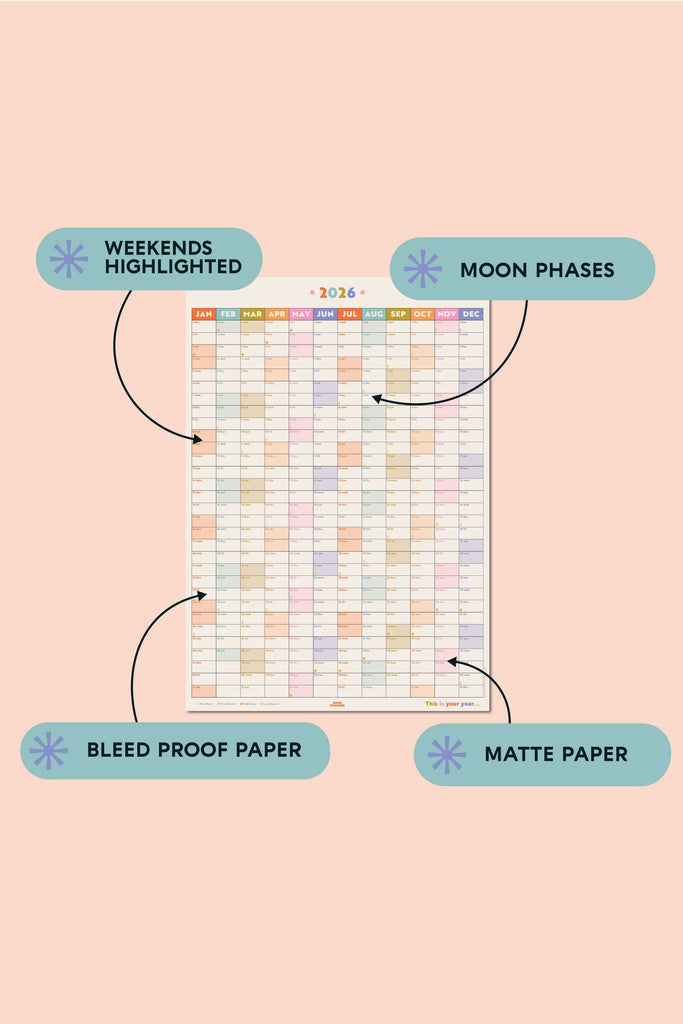 2026 Wall Planner (Portrait) by Good Tuesday