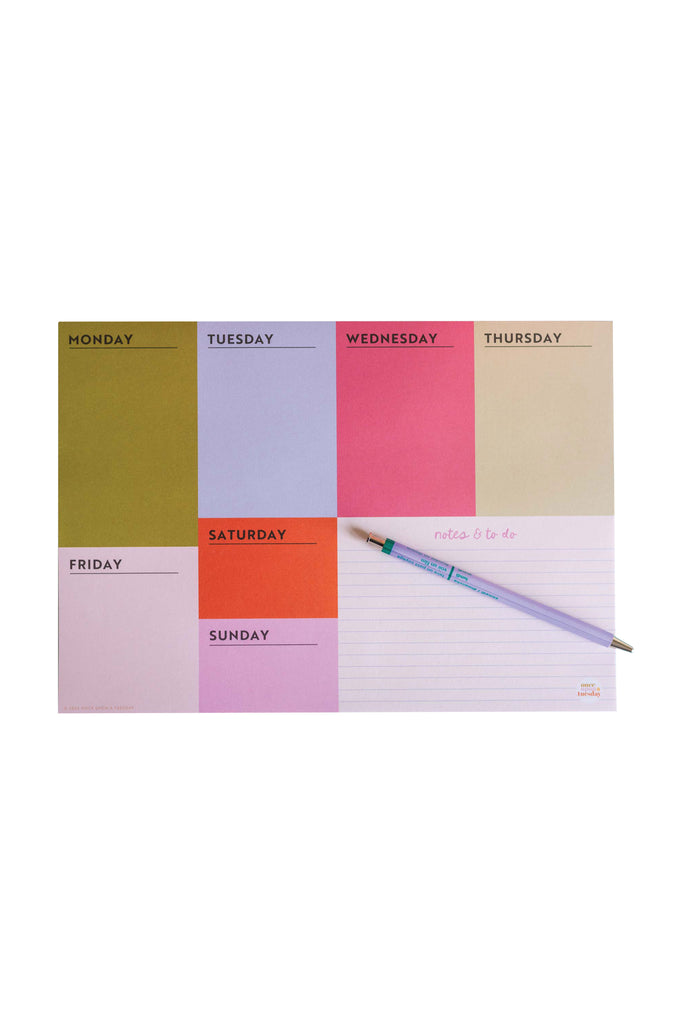 Weekly A4 Planner Pad by Good Tuesday