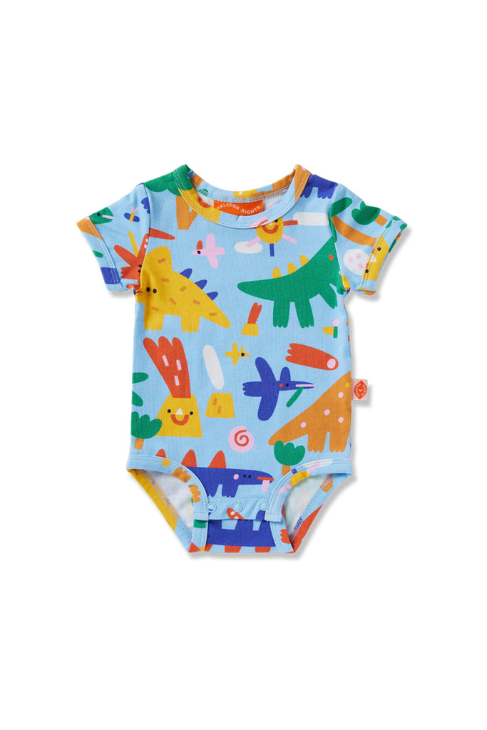 Dino Days Short Sleeve Onesie by Halcyon Nights