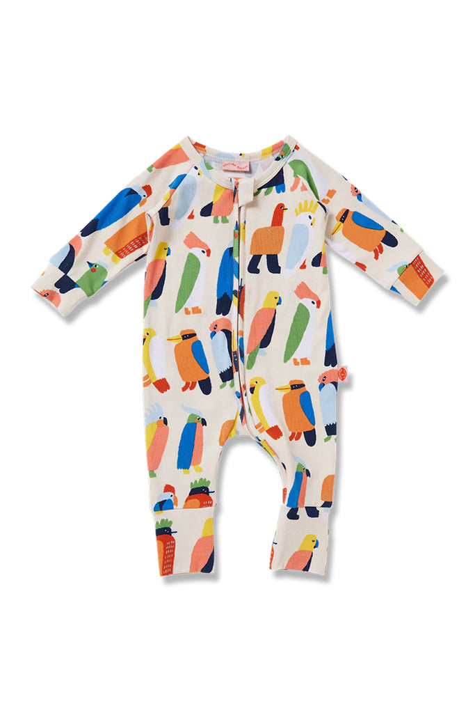 Flamin' Galahs Long Sleeve Romper by Halcyon Nights