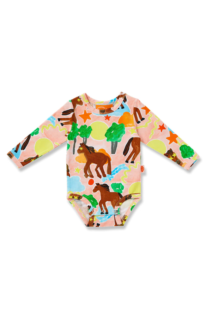 Giddy Up Long Sleeve Onesie by Halcyon Nights