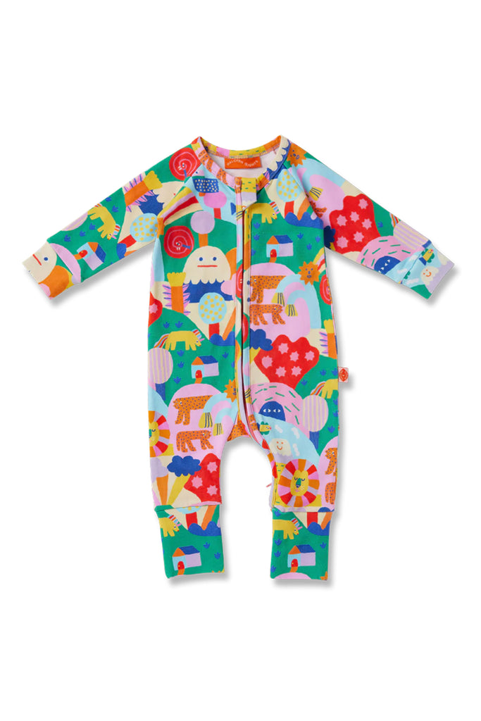 Rainbow Valley Long Sleeve Romper by Halcyon Nights