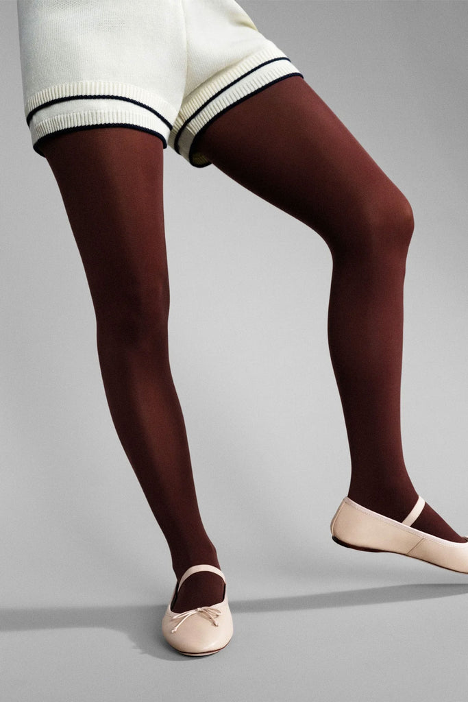 Opaque Tights (Chocolate Brown) by Hansel from Basel