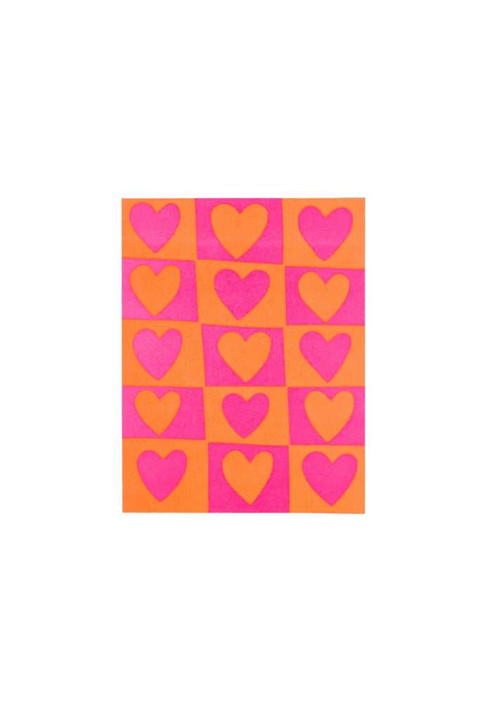 Checker Hearts Card