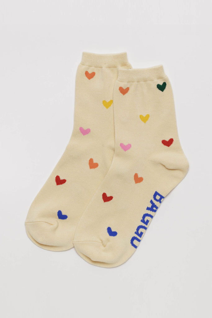 Crew Socks (Hearts) by Baggu