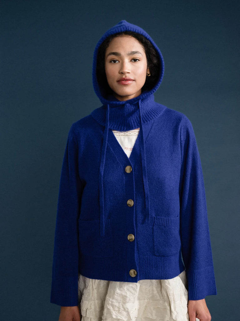Cashmere Hoodie Balaclava (Cobalt) by Hansel from Basel