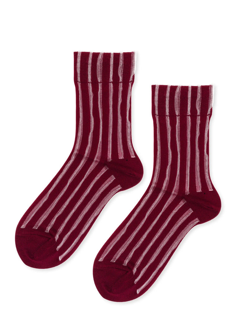 Mykonos Sheer Short Crew (Merlot) by Hansel from Basel