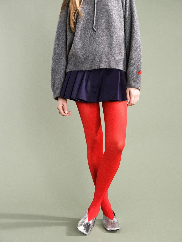 Opaque Tights (Red) by Hansel from Basel