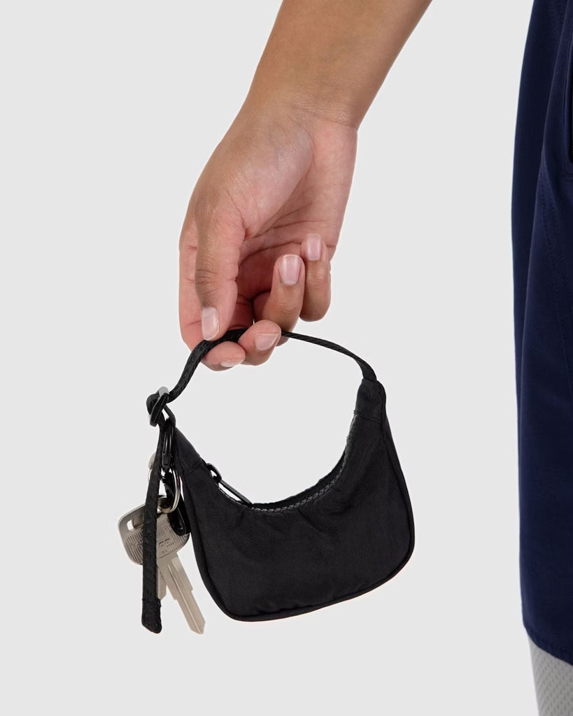 Crescent Bag Charm (Black) by Baggu