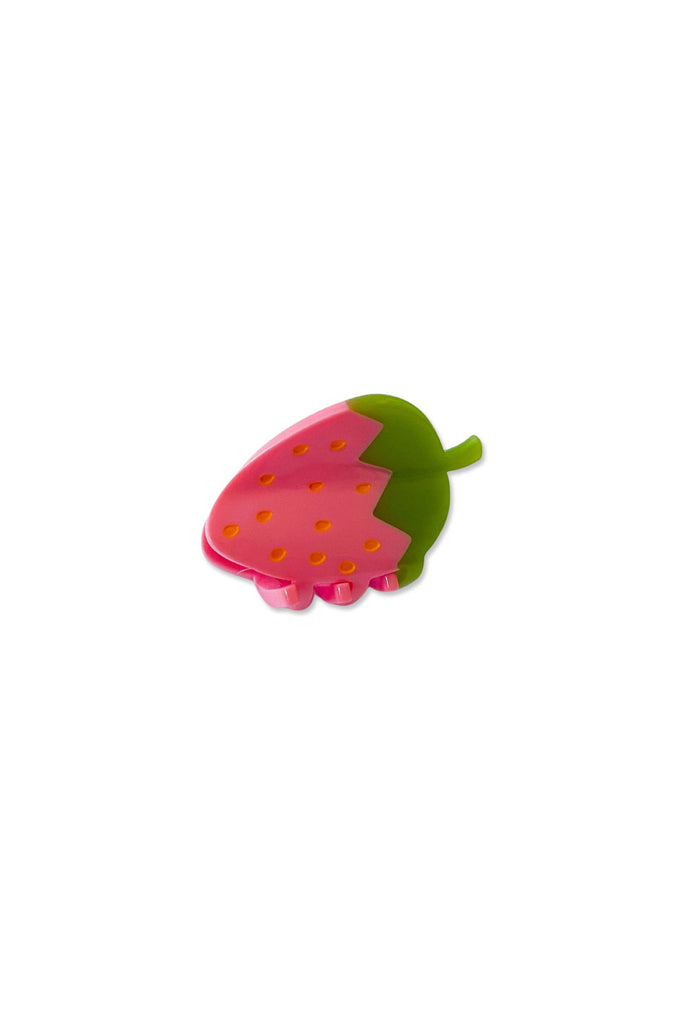 Mini Pink Strawberry Hair Claw by Jenny Lemons
