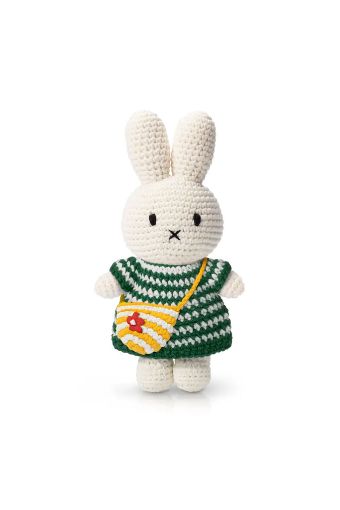 Crocheted Miffy (Green Striped) by Just Dutch