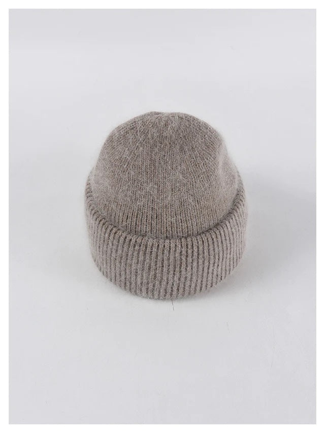 Angora Beanie (Khaki) by The Yo Store