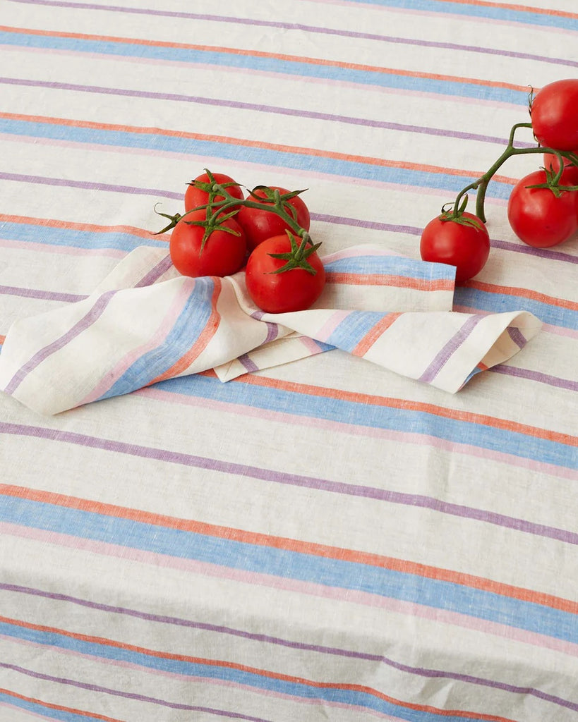 Linen Tablecloth (Maldives Stripe)