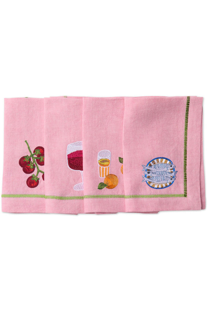 4-Piece Linen Napkin Set (Supper Club) by Kip & Co